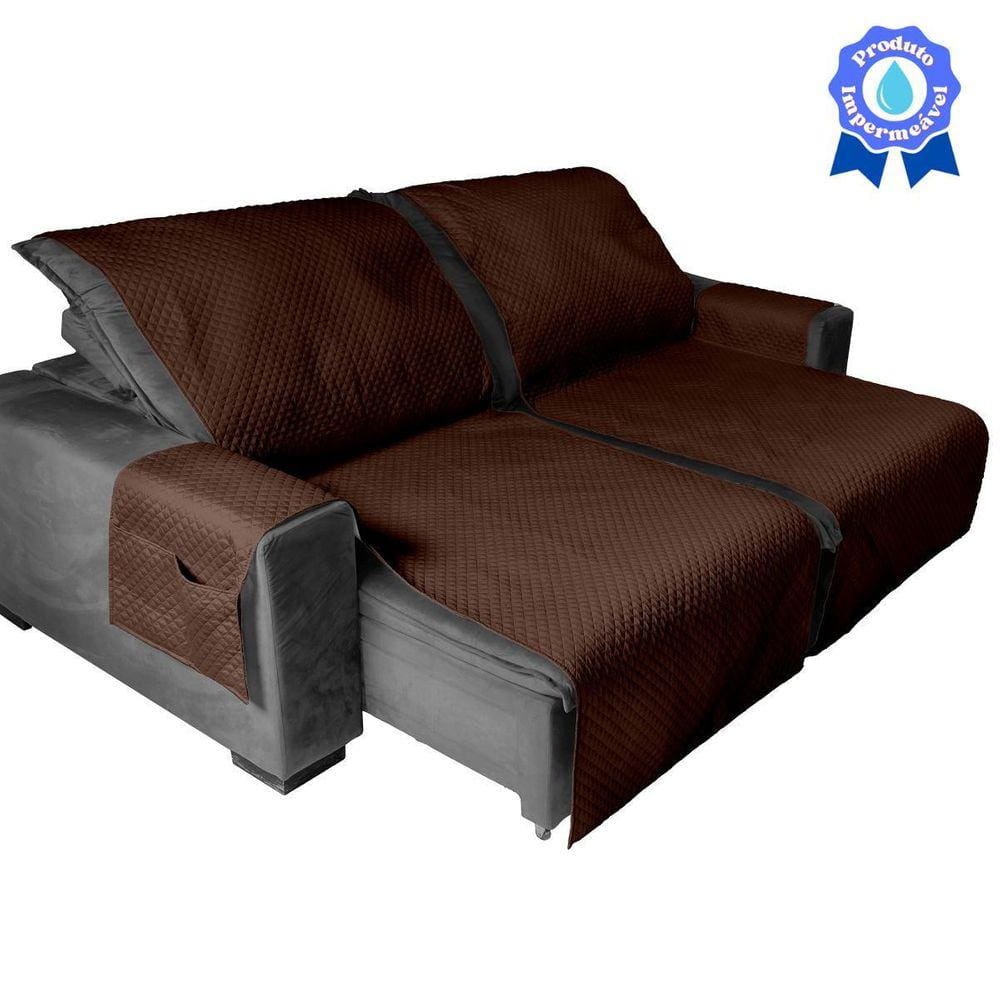 Capa Para Sofá-Cama Modelo Impermeável Marrom 2,40M X 2,40M