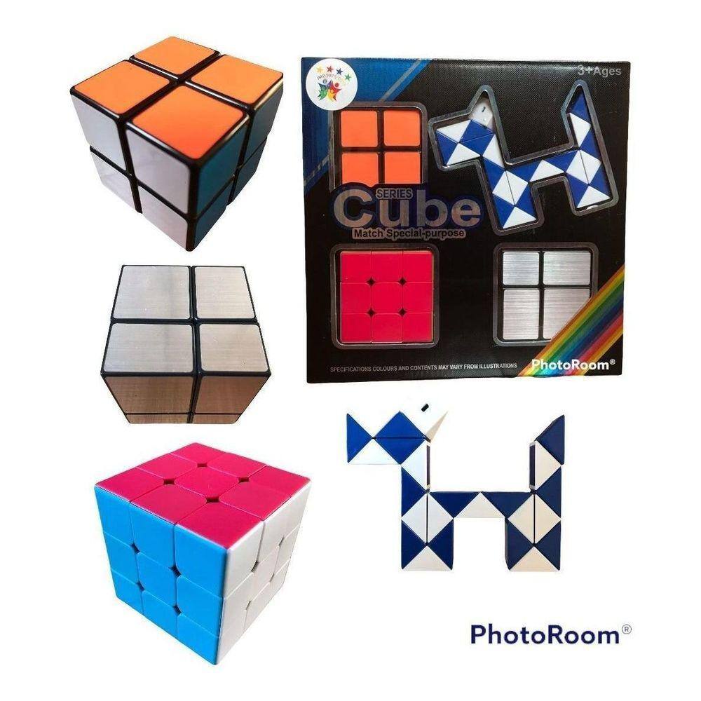 Kit 3 Cubos Mágicos Diferentes - Series Cube Match Special-Purpose