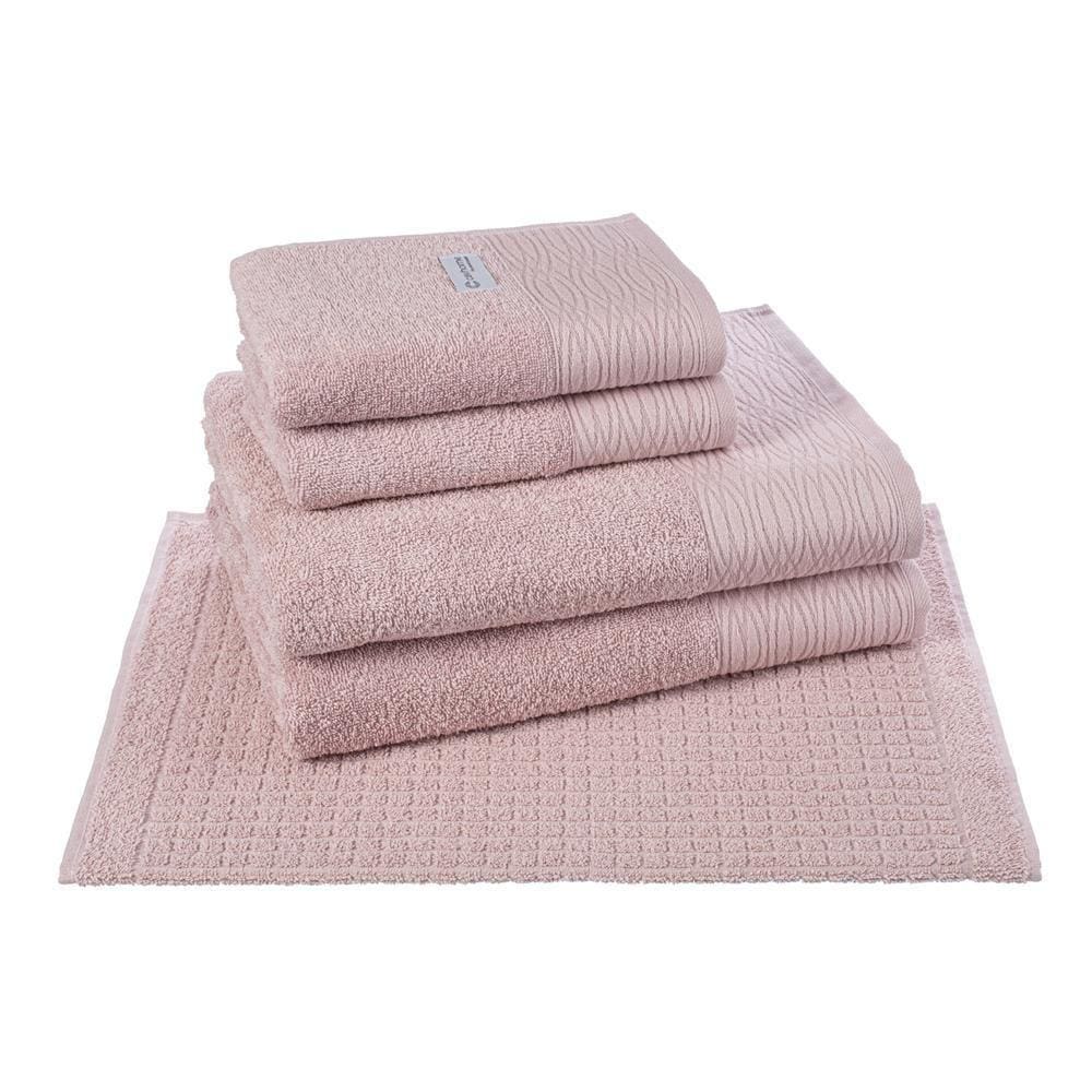 Jogo De Banho Turin Rosa Claro Caviquioli 5 Peças