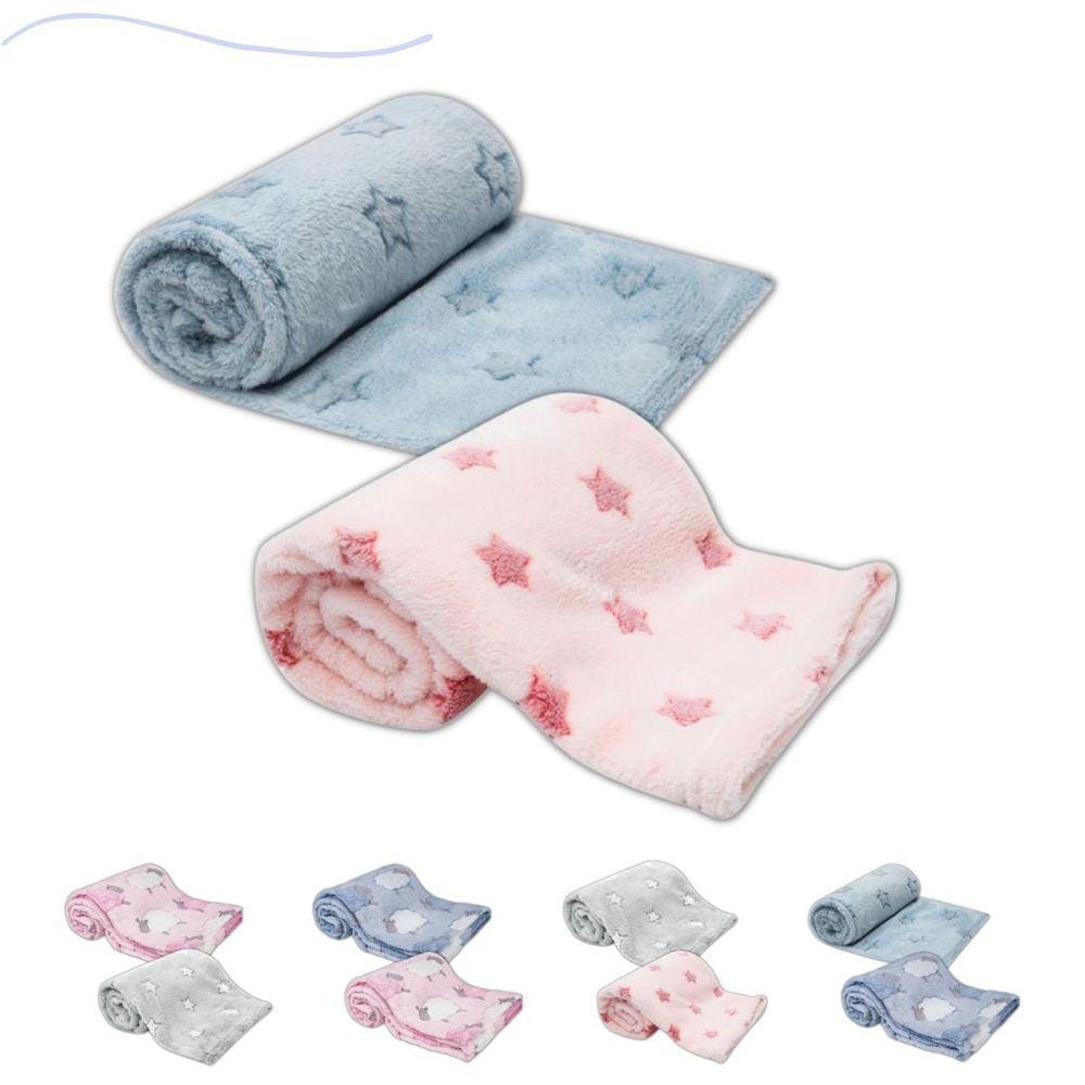 Kit 2 Mantinhas Cobertor Infantil Soninho Do Bebe Poliéster