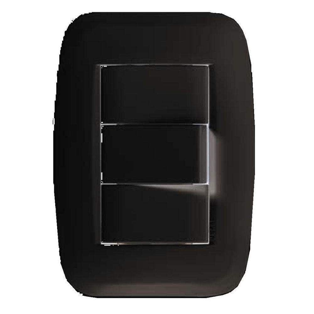 Kit 5 Conjunto Interruptor Simples 10A Pezzi Preta Classica