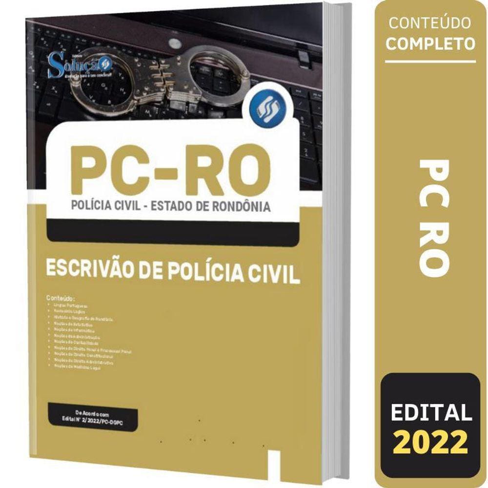 Apostila Concurso Pc Ro - Escrivão De Polícia Civil