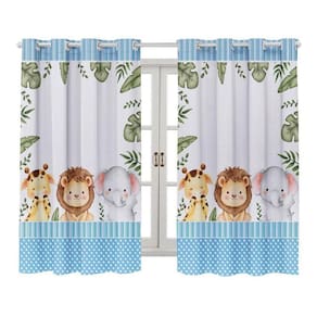 Cortina Estampada Quarto Infantil Safari 200X150