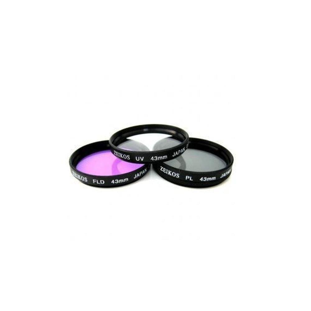 Kit Com 03 Filtros Multi-Revestidos De 43Mm Zeikos Flk-43
