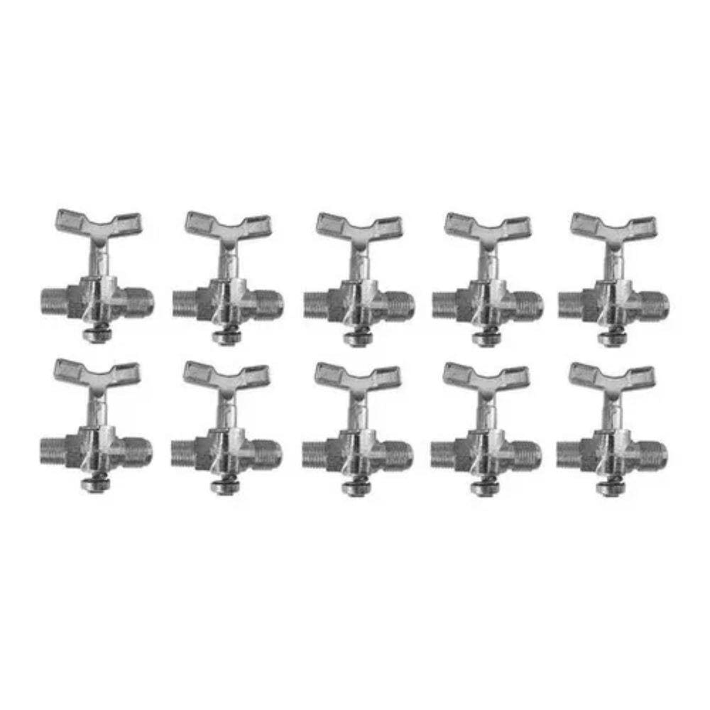 Kit 10 Regulador Gás Registro De Baixa Pressão Industrial