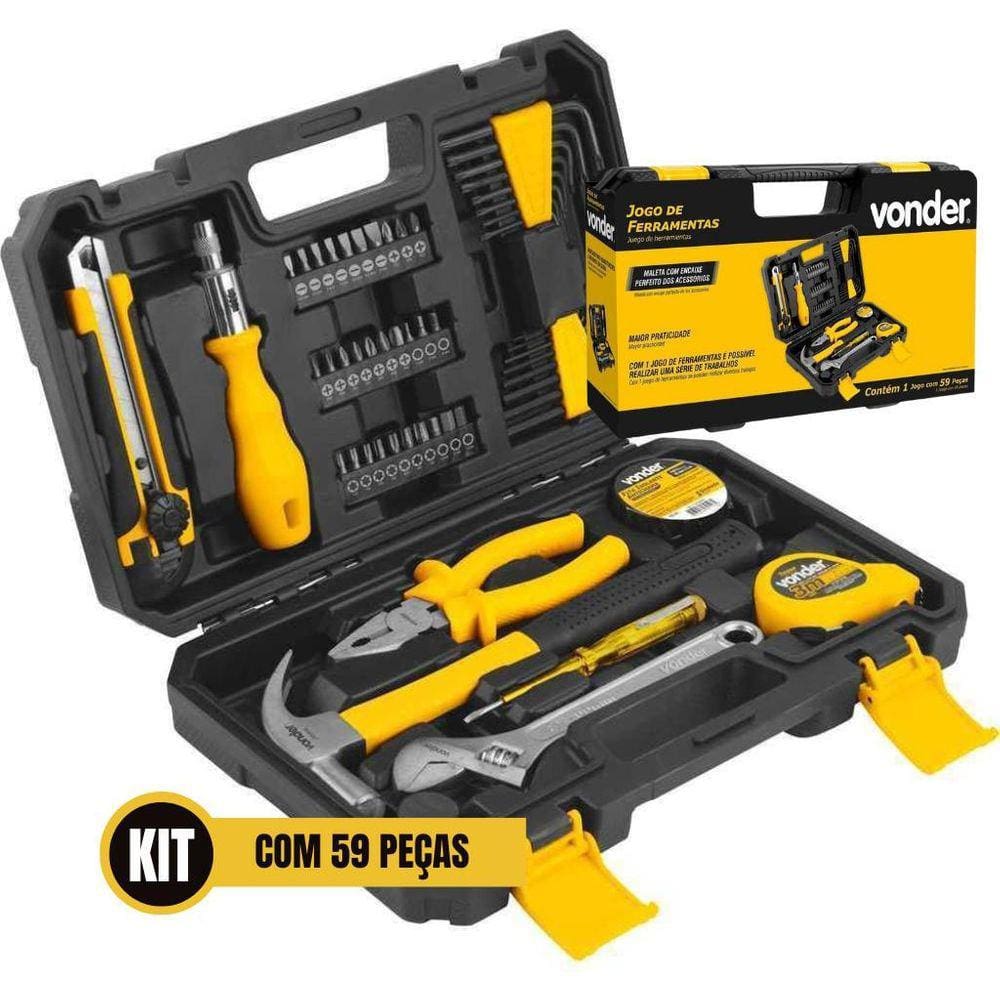Jogo Kit Ferramentas 59 Peças Allen Philips Maleta Vonder