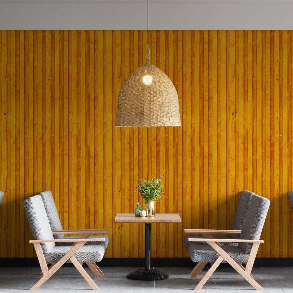 Kit 5 Rolos Papel De Parede Adesivo Contêiner Laranja 3,0M