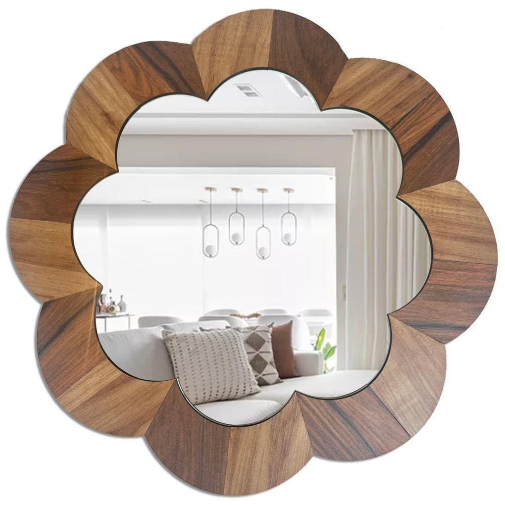 Espelho Decorativo Moldura Madeira Pegui Barrie 65 Cm