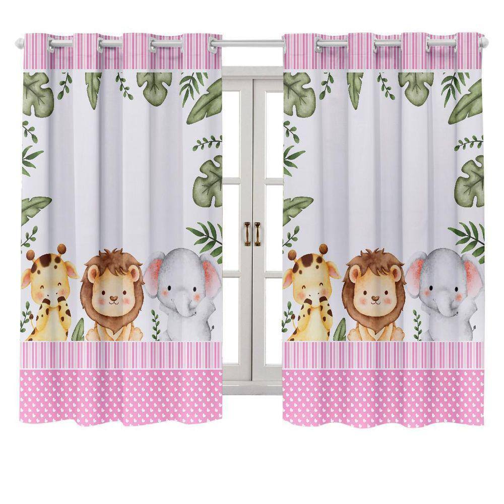 Cortina Estampada 200X150 Quarto Infantil Bebê Menina Menino