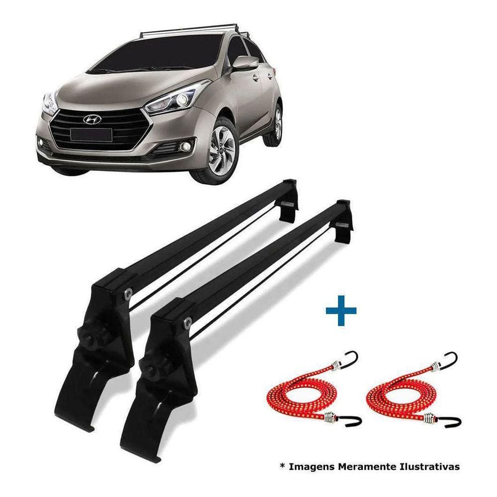 Rack Teto + 2 Elasticos Hb20 2012 A 2019 Hatch E Sedan