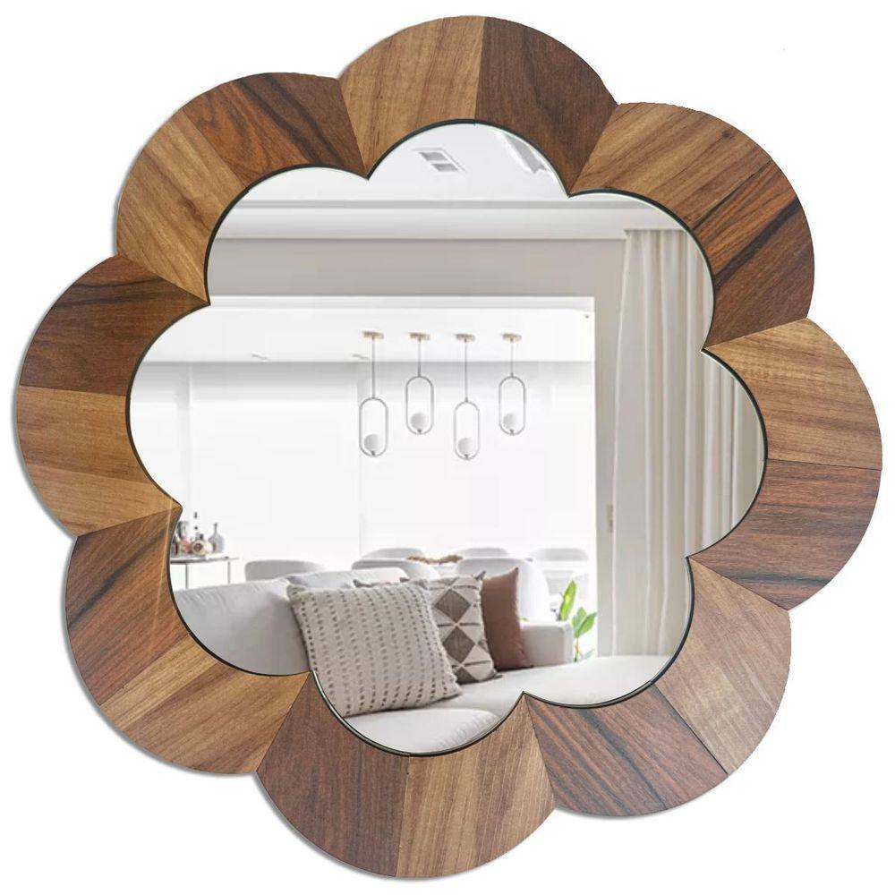 Espelho Decorativo Moldura Madeira Ddek Barrie 85 Cm
