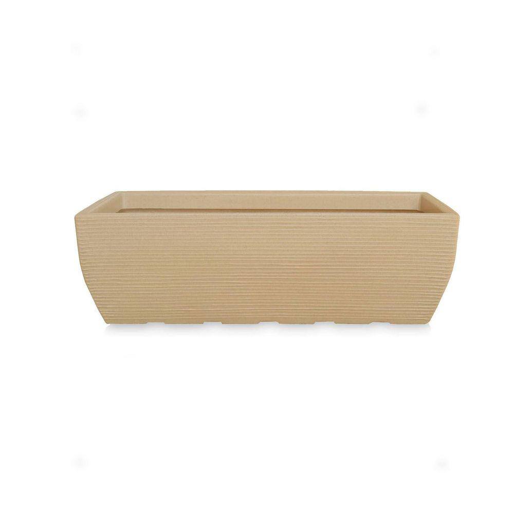 Vaso De Planta Floreira Retangular Polietileno 80X30 Areia