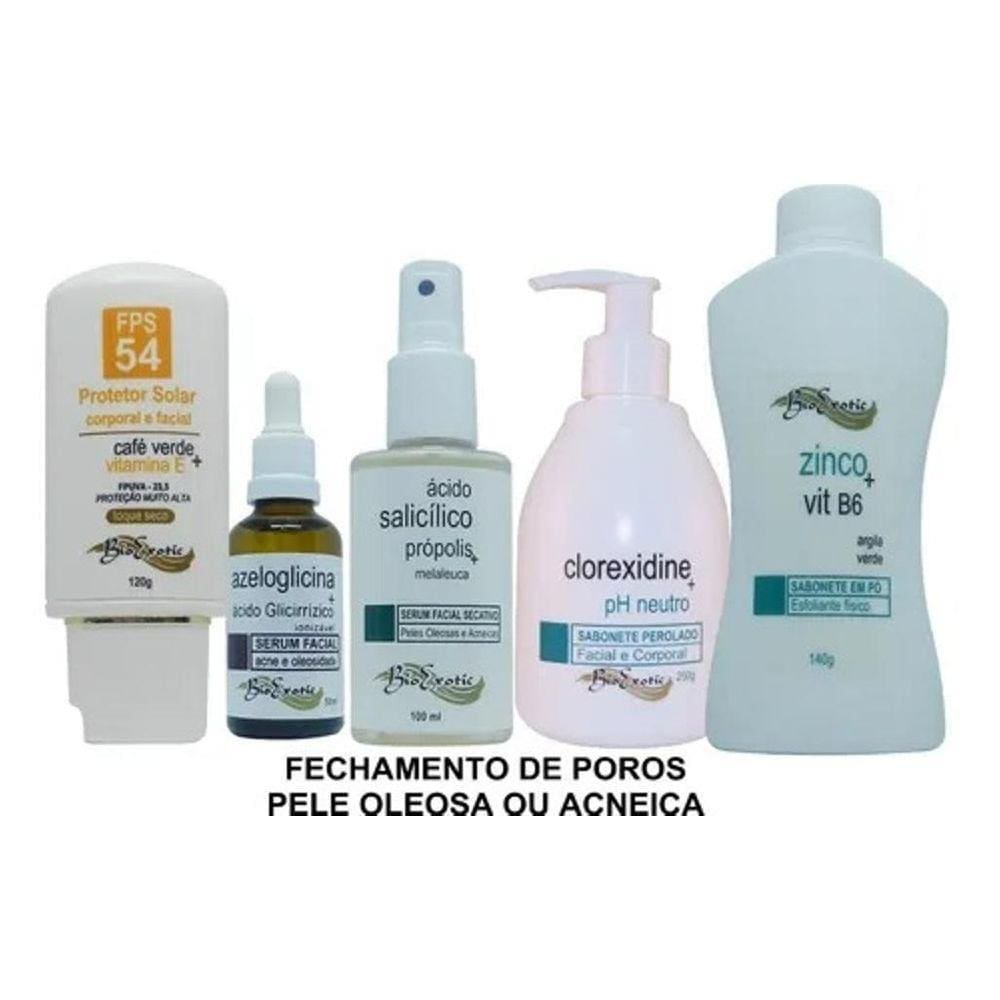 Kit Fechamento Dos Poros Para Pele Oleosa Acnéica Bioexotic