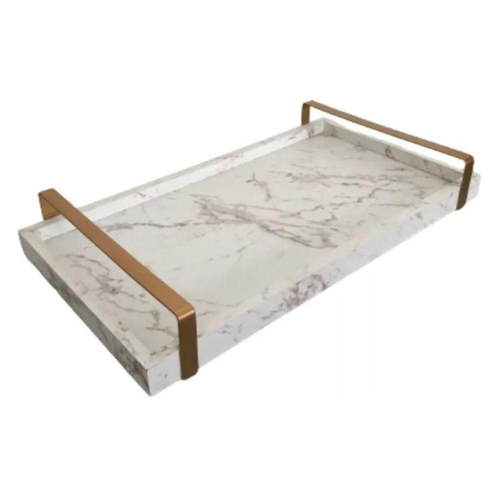 Bandeja Para Café / Bandeja Para Bebidas Marmorizada Luxo