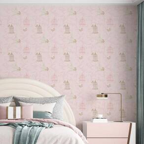 Kit 8 Rolos Papel De Parede Adesivo Borboletas Rosa 3,0M