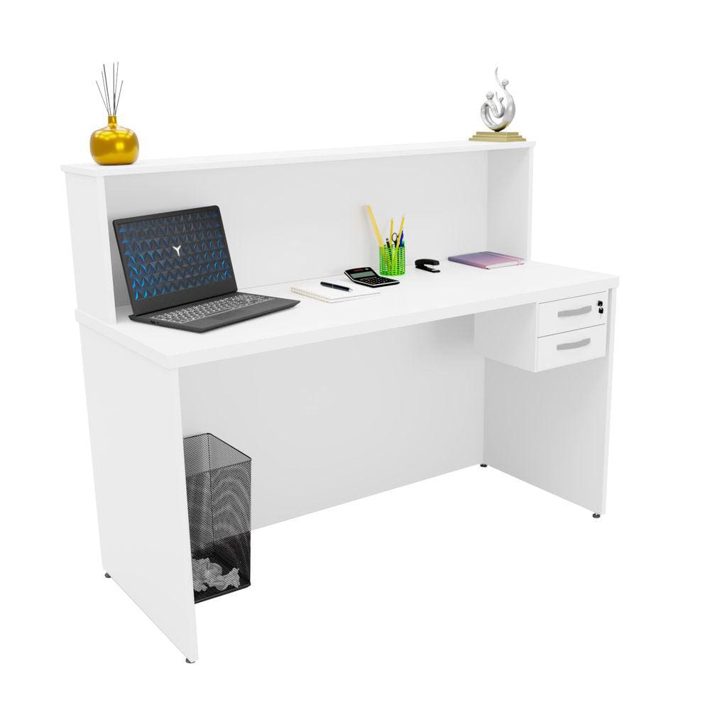 Balcão Atendimento Recepção Consultório 1200x600 C/Gaveteiro
