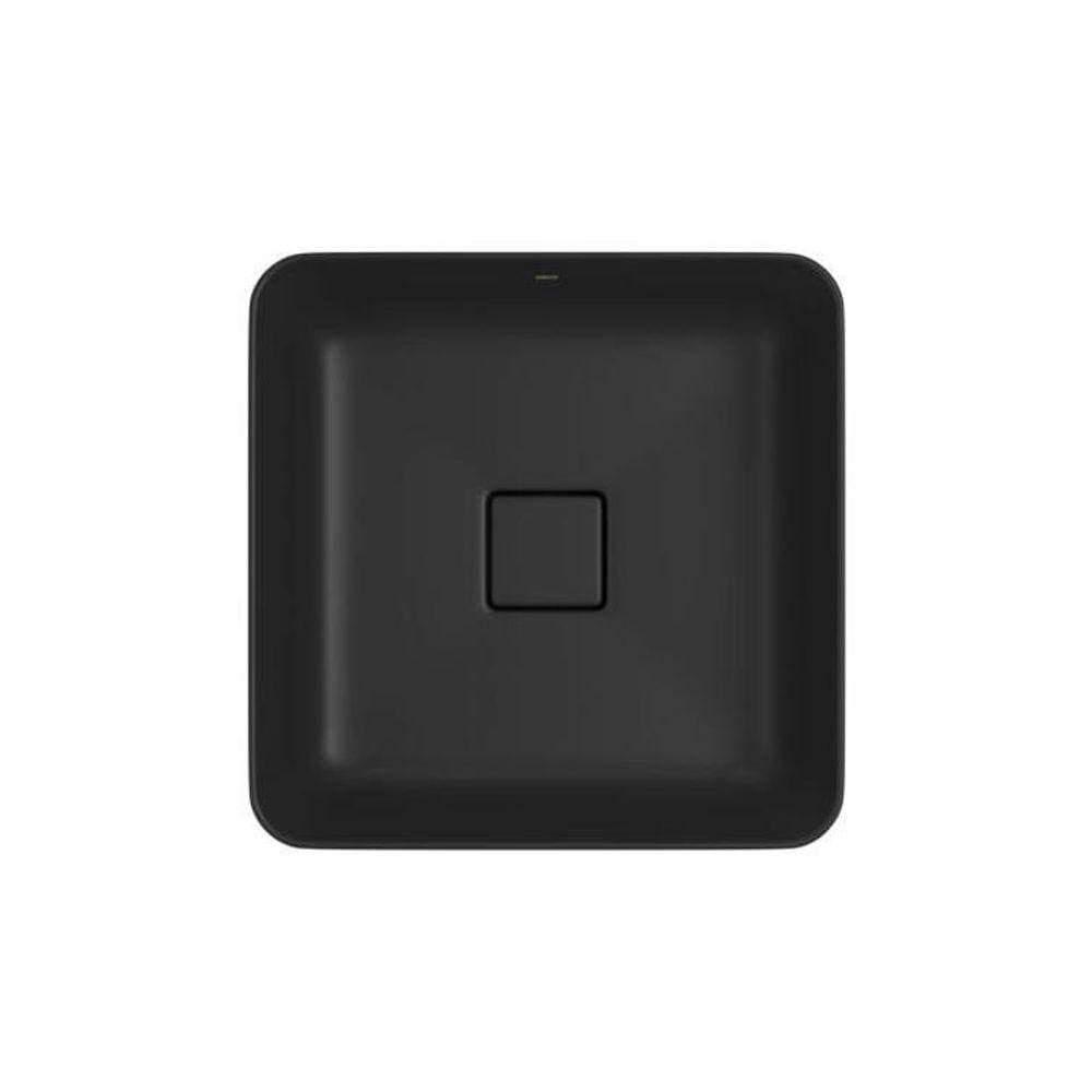 Cuba De Sobrepor Quadrada 40Cm Deca Slim Ébano Fosco