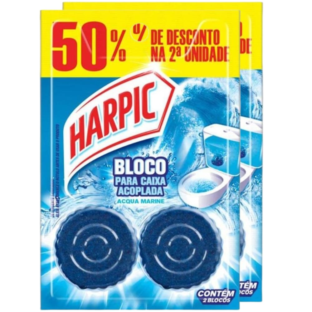 Kit com 2 Detergentes Sanitários Acqua Marine Harpic 2 Uni Cada