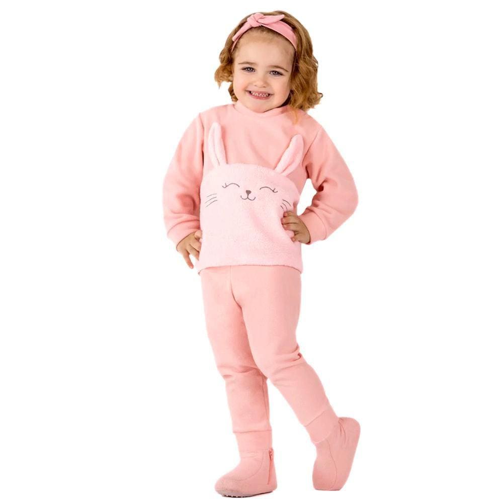 Pijama Infantil Manga Longa Soft Estampado Coelhinha Dedeka Ref:23697 1/3