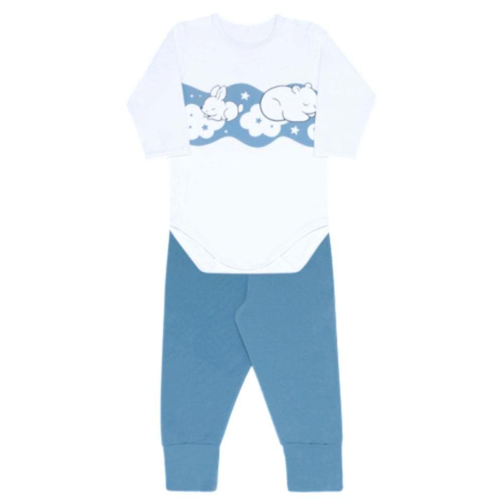 Pijama Infantil Com Body Manga Longa Thermo Estampado Dedeka Ref:23667 P/G