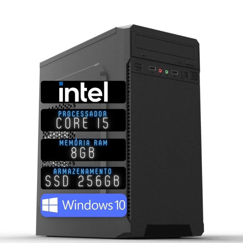 Computador 3green Desktop Intel Core i5 8GB SSD 256GB Windows 10 3D-017