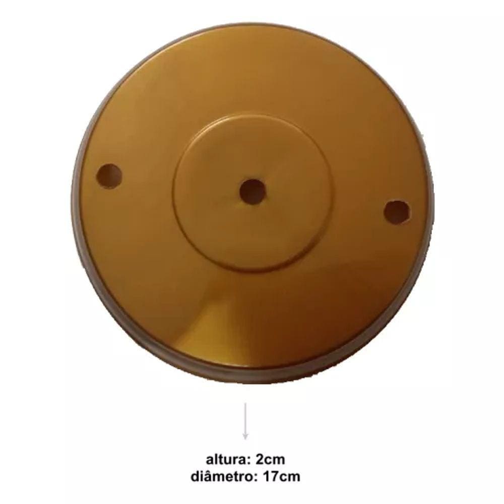 Canopla Para Pendente Lustres E Luminarias De 2 Lampadas Dourado