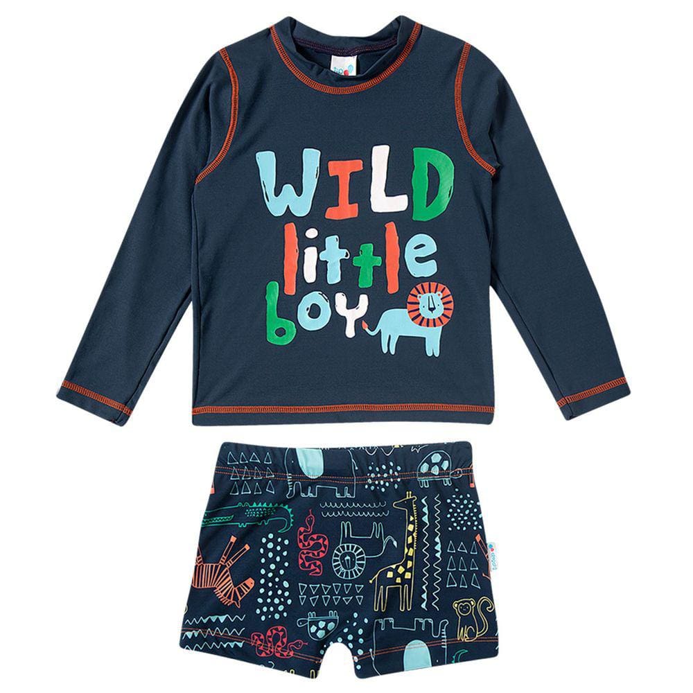 Conjunto Praia Infantil Safari Marinho Tip Top