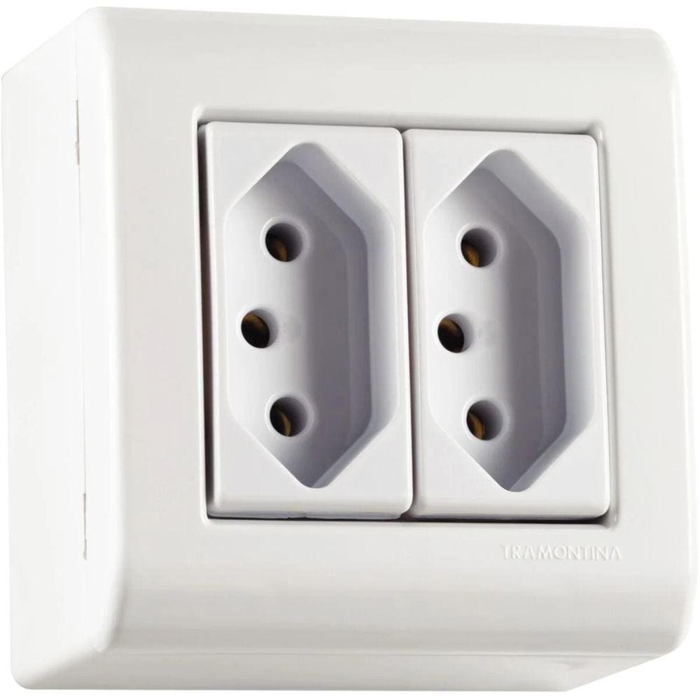 Caixa C/2 Tomadas 2P+T 10A/250V Tramontina