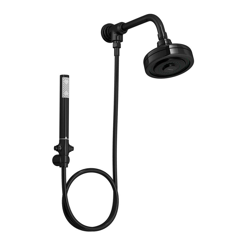 Chuveiro Deca Acqua Plus 1990.Bl.Std.Kit.No De Parede Com Desviador Black Noir