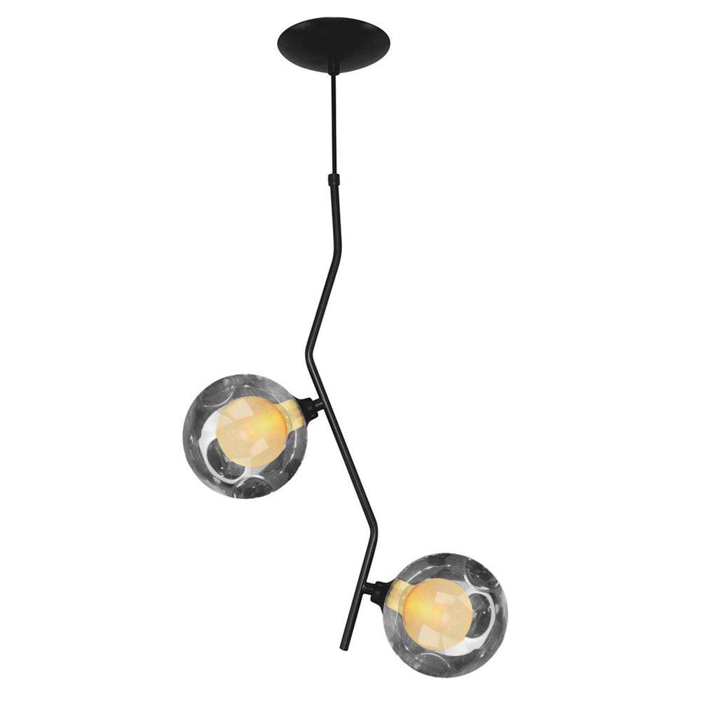 Pendente Aro Duplo Angular Jabuticaba Preto Harmony Fumê