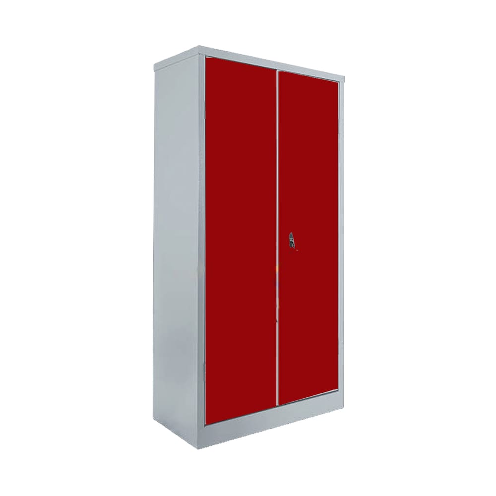 Armário De Aço 2 Portas Com Prateleira 1,20 C/ Chaves Vermelho