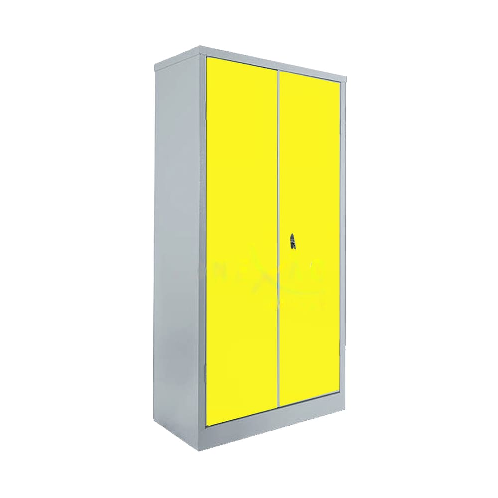 Armário De Aço 2 Portas Com Prateleira 1,20 C/ Chaves Amarelo