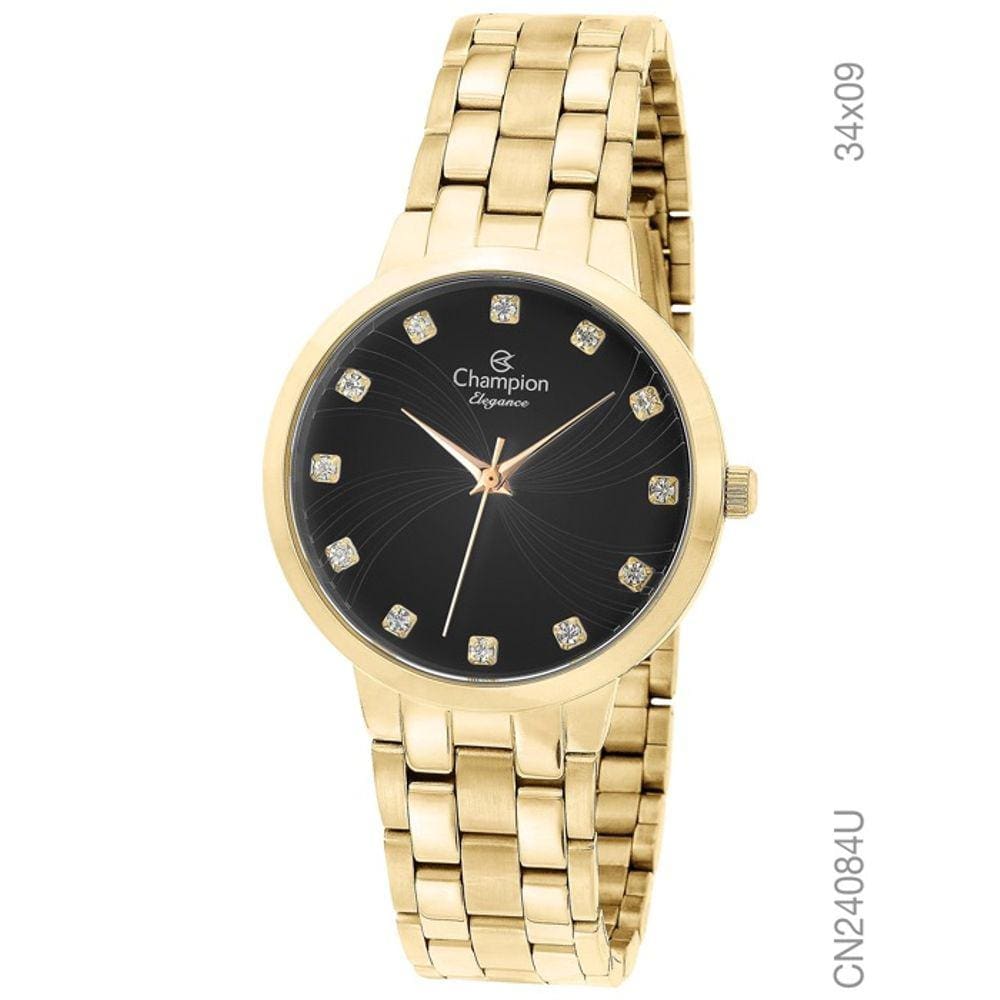 Relógio Champion Feminino Elegance CN24084U Dourado