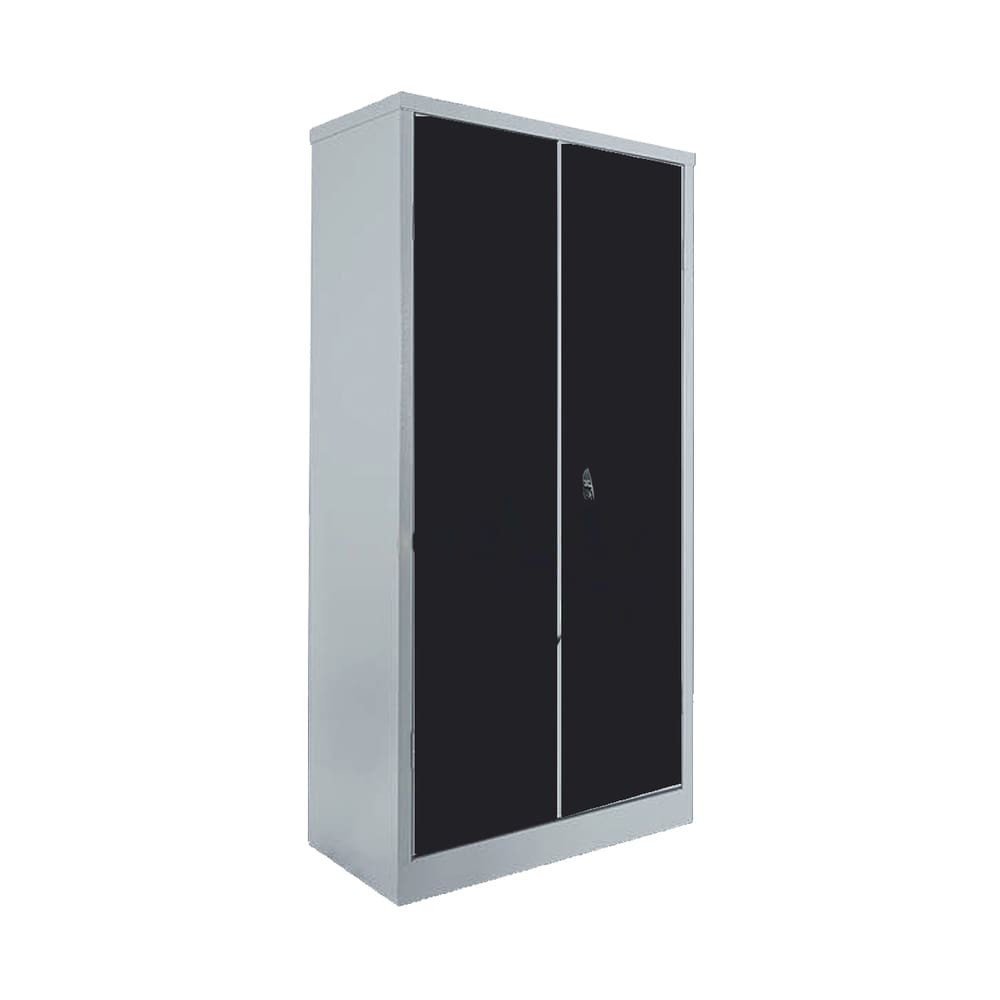 Armário De Aço 2 Portas Com Prateleira 1,20 C/ Chaves Preto