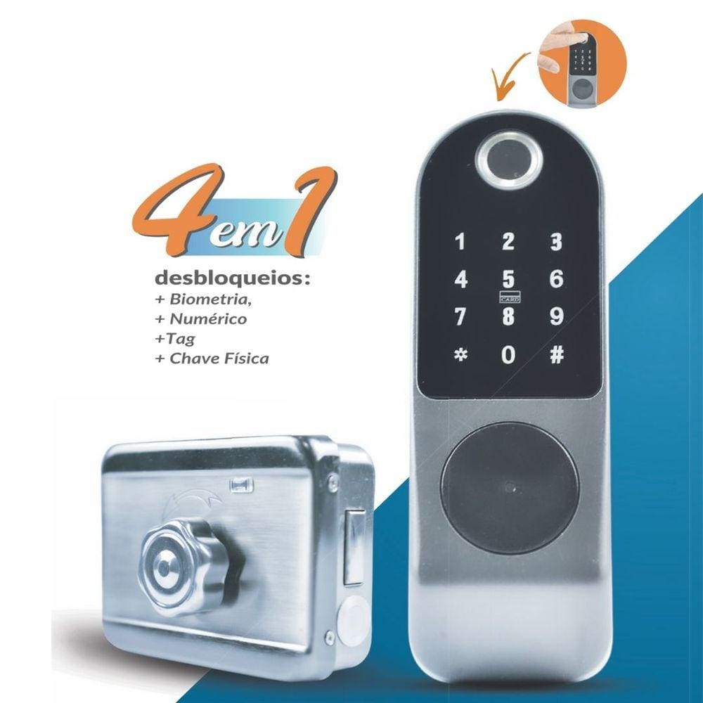 Fechadura Digital De Sobrepor 4 Em 1 Proeletronic - Profd-2000 Proeletronic