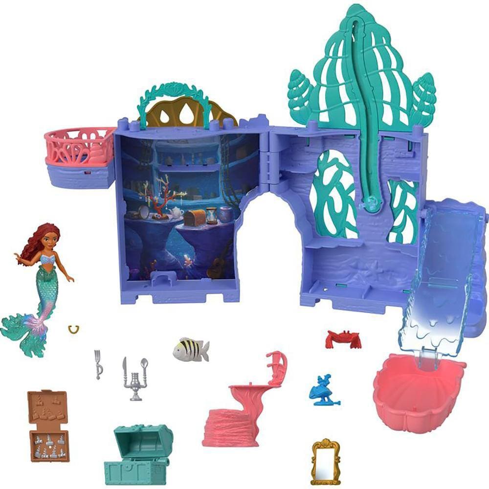 Boneca Ariel Mattel Gruta Secreta de Ariel Lilás
