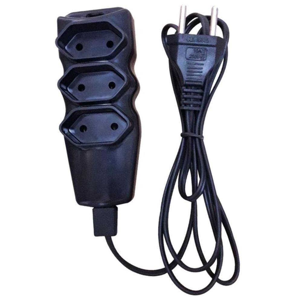 Extensao 3 Tom. Paral.2X0,75X1,50Mt 2P 10A/250V Pt Megatron