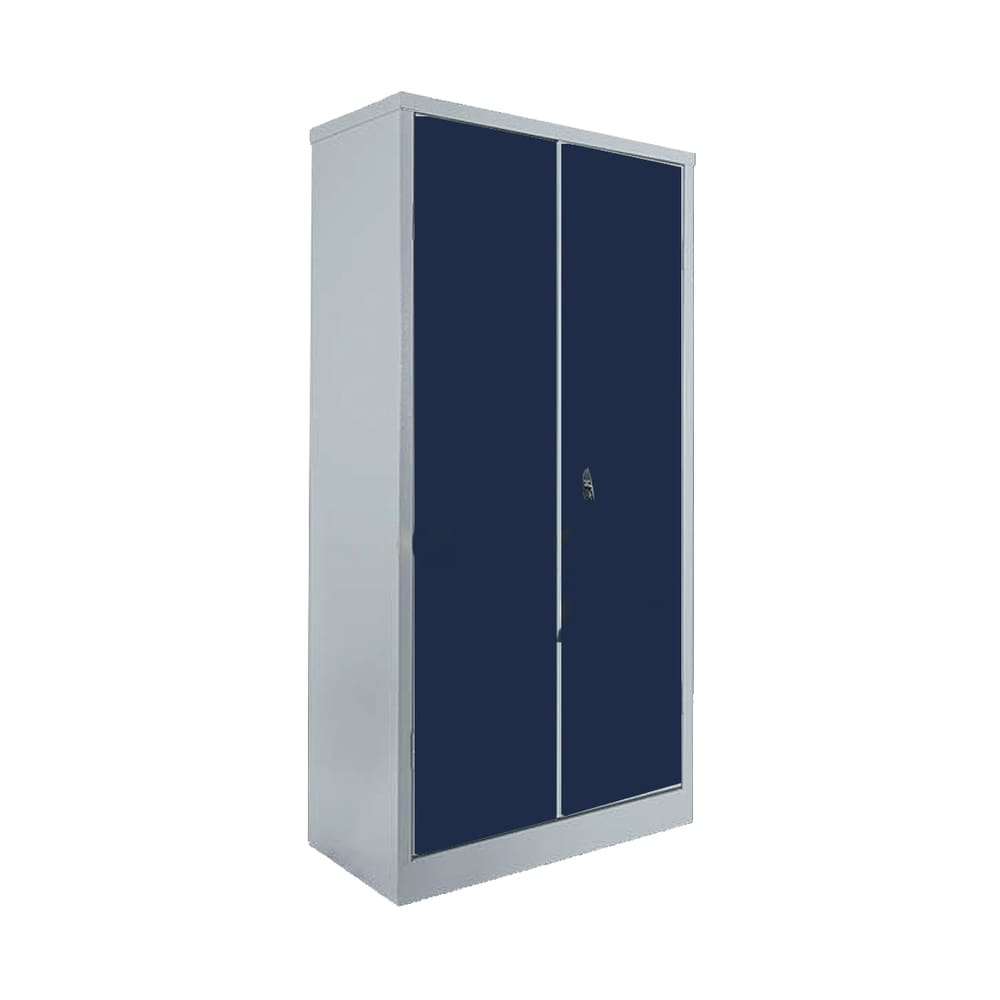 Armário De Aço 2 Portas Com Prateleira 1,50 C/ Chaves Azul Marinho