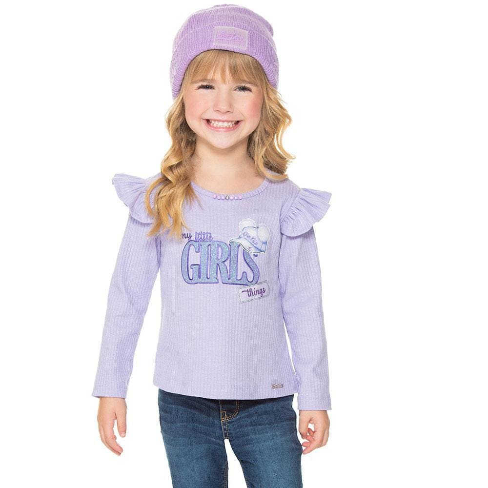 Blusa Infantil Manga Longa Malha Canelada Pic Nic Ref: 2938 1/3
