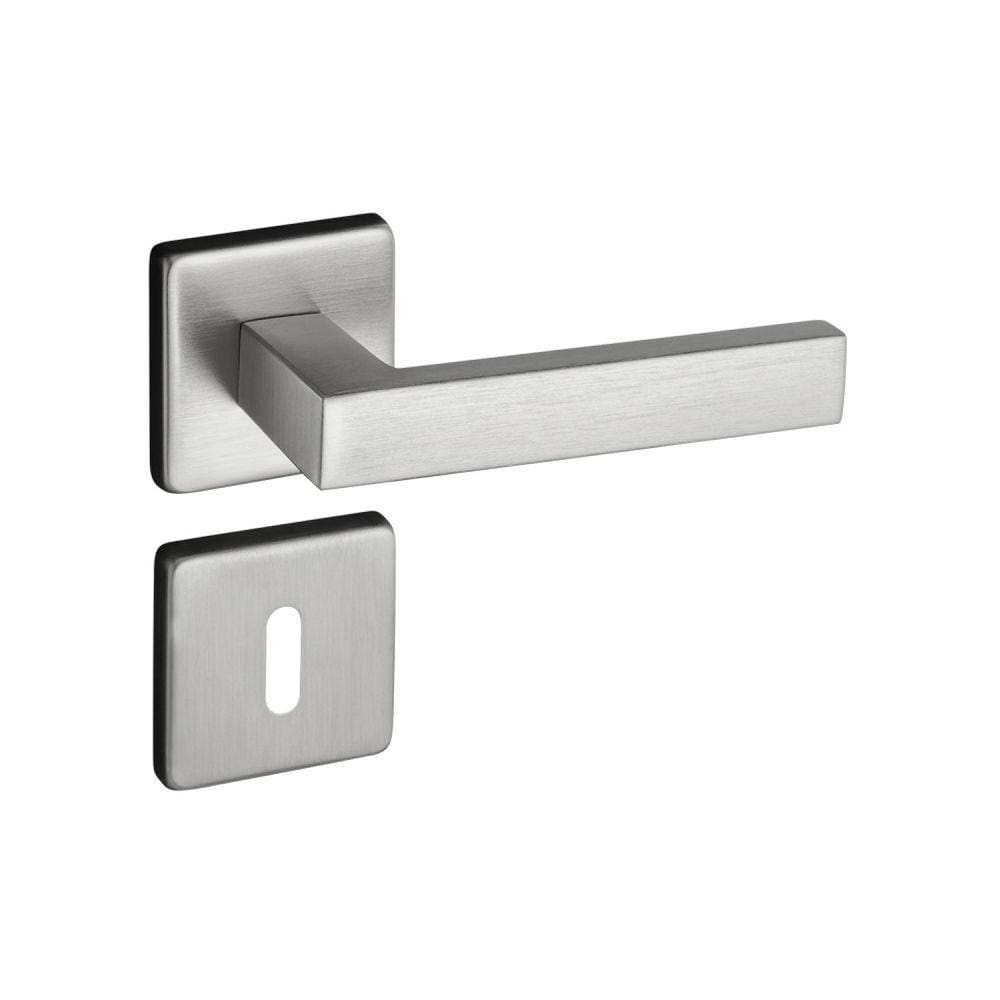 Fechadura 409 Roseta Quadrada Máquina 55 Cromo Acetinado Interna Pado