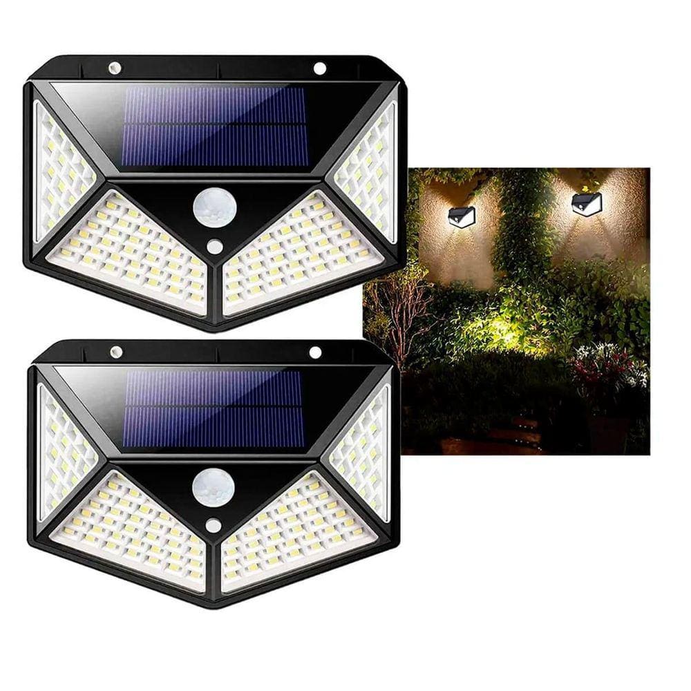 Luminária Solar Parede Led Sensor Balizador Jardim Externo