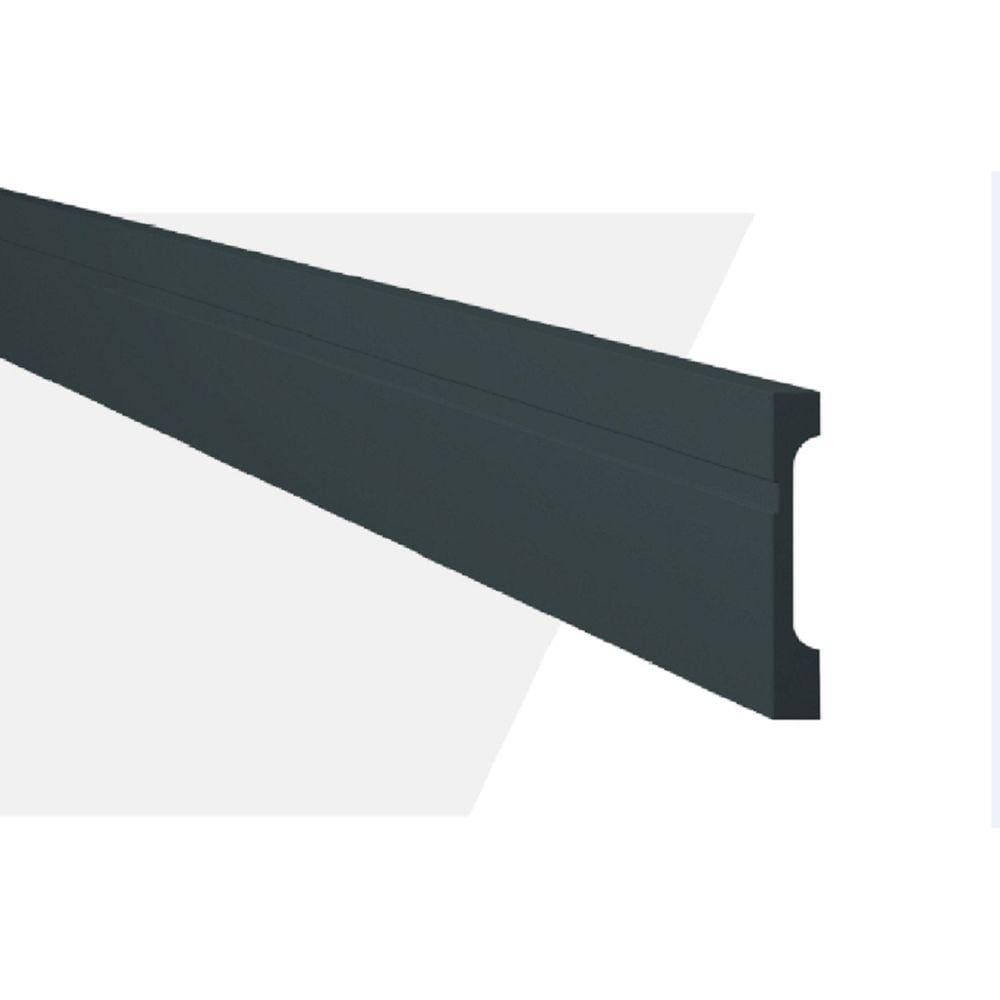 Rodapé de Poliestireno com Friso MF11 18mm x 244cm x 11cm Preto