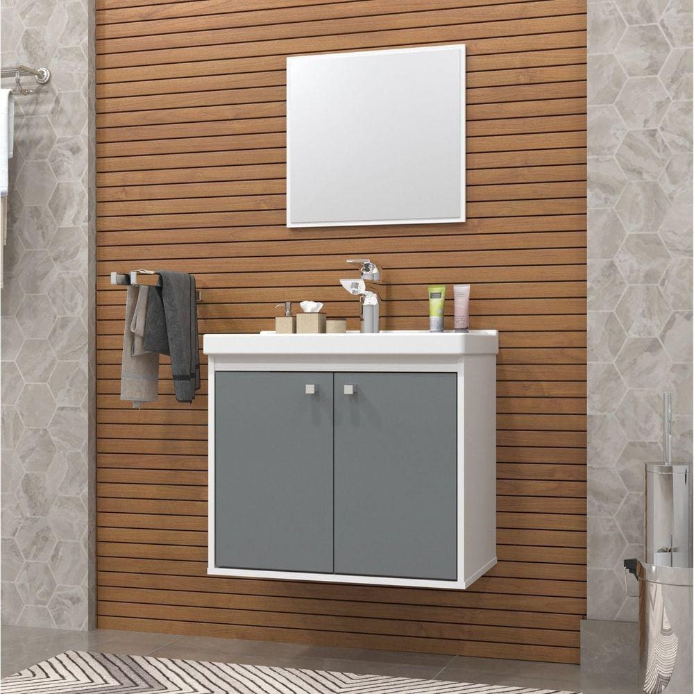 Gabinete MDF Cuba Bergame 50cm Riverzza Gianduia