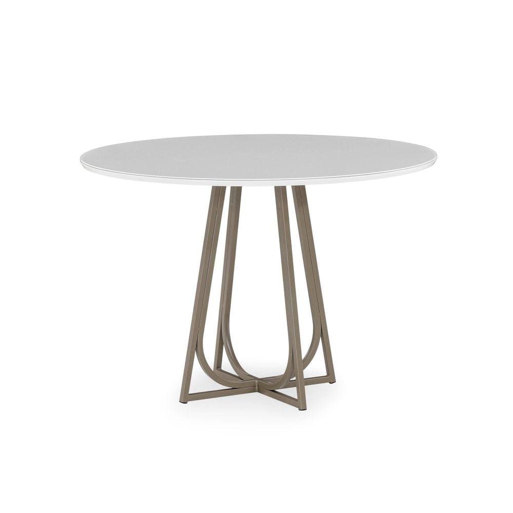 Mesa de Jantar 110cm Cambará Herval Off White/Chocolate