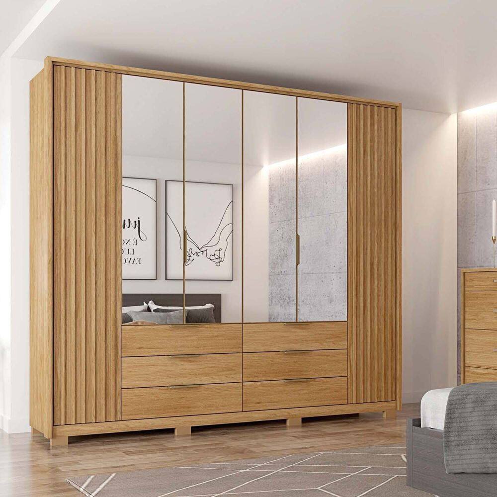 Guarda Roupa Casal 6 Portas 6 Gavetas Suburban Espresso Móveis Buriti