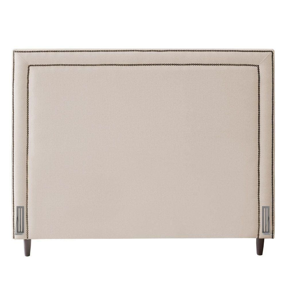 Cabeceira Cama Box Casal Maísa 140Cm Com Frame Linho Bege