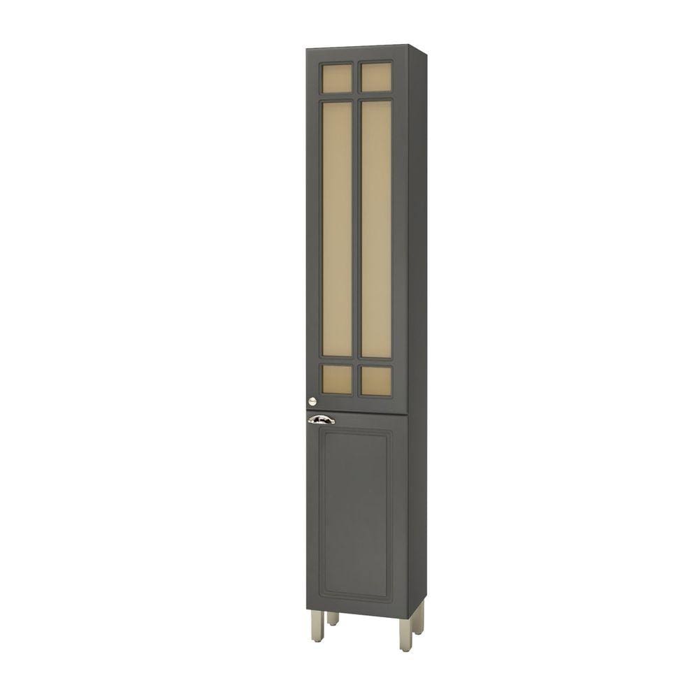 Paneleiro 2 Portas com Vidro Paris Indekes Cinza