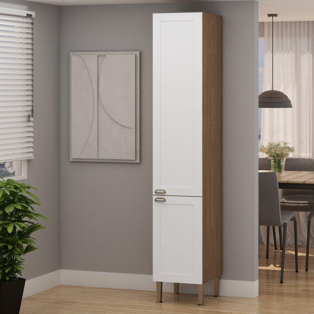 Paneleiro de Cozinha com 2 Portas Genialflex Ébano/Off White