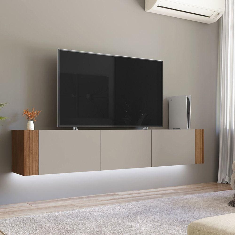 Rack Suspenso Udine 3 Portas Basculantese 217cm Yescasa Cedro/Off White