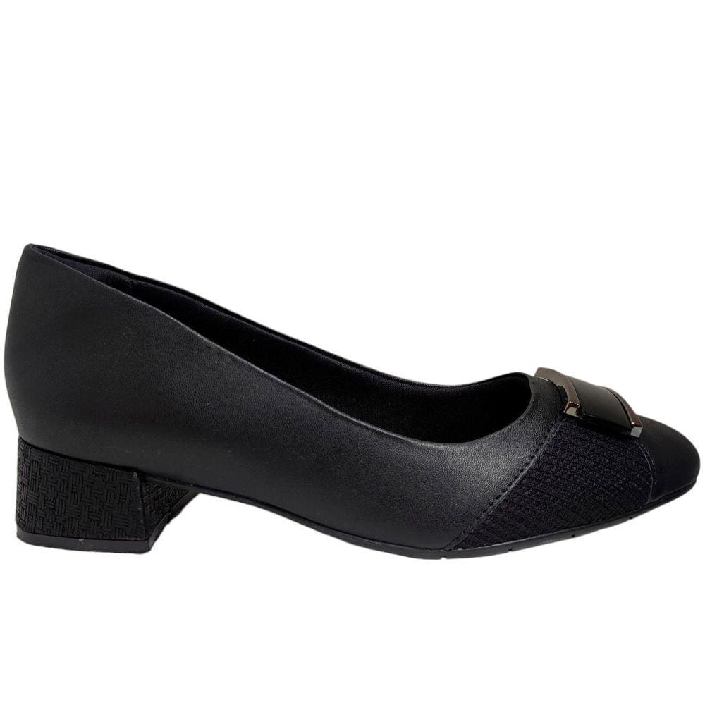 Sapato Feminino Casual Confort Salto Bloco Baixo Bico redondo Comfortflex 2395303